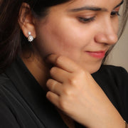 Pearl Flower Moon Light Earrings